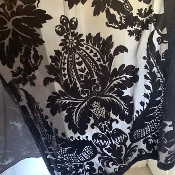 Echo silk chocolate brown burnout velvet scarf - Picture 2 of 8